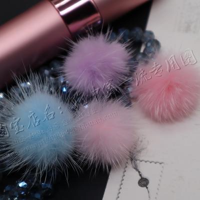 China Soft Hand Feeling 2021 Fashion Professional Cute Headdress Multicolor Mink Fur Ball Ornament for sale