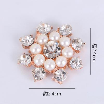 China 3D Fashion Cute Luxury Simple High Quality Wholesale Diamond Pearl Flower Hair Glass Accessories for sale