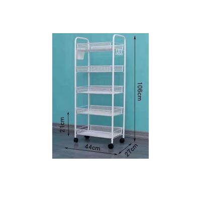 China 4 Layer Metal Modern Design Balcony Cookbook Folding Foldable Shelf Display Rack With Wheels for sale