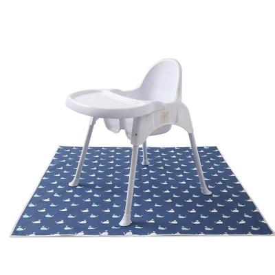 China Washable Customized Great For Under Umpire Chair Or Art Easel Baby High Chair Splat Mat for sale