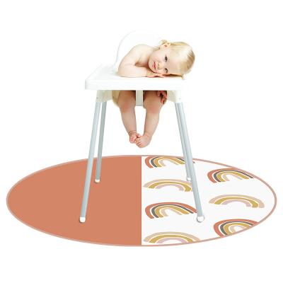 China Washable non-slip splat mat for under umpire chair waterproof splat mat for babies highchair for sale