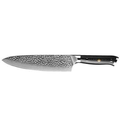 China Durable 8 Inch VG10 Handle Damascus Hard Japanese Sushi Steel And Sharp Serving Kitchen Knife for sale