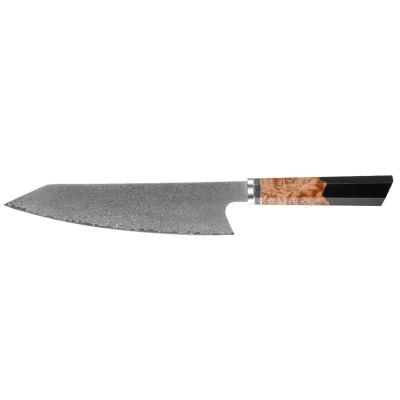 China Viable 8 Inch Resin Handle Yangjiang Damascus Japanese Steel Butcher Knife Kitchen Knives for sale