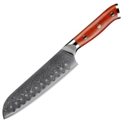 China 7 Inch Santoku Knife Raindrop Style Yangjiang Kitchen Damascus Viable Japanese Pocket Knife for sale