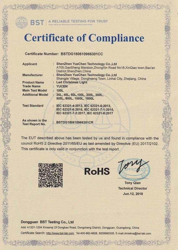 RoHS - ShenZhen YC Technology Co.,Ltd