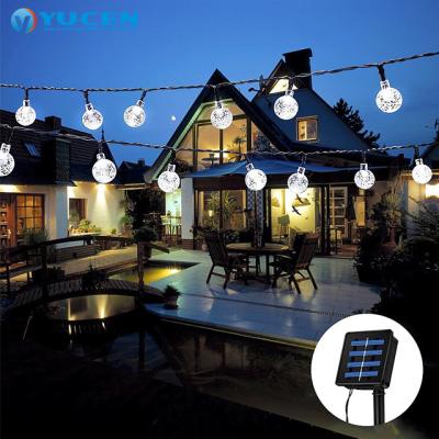 China Modern Outdoor Waterproof Decoration Christmas Garden Patio Ball Solar Led String Light for sale