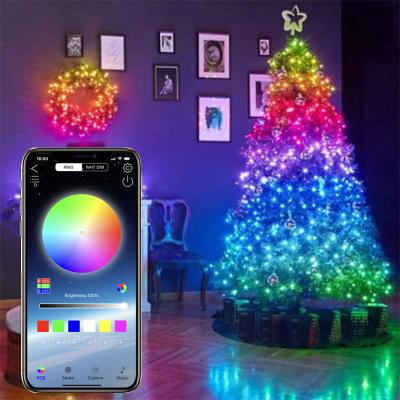 China Copper Wire Remote Control Waterproof Smart RGB WIFI APP Phone Timing RGB WIFI Phone APP Music Light Christmas Light Christmas Light for Outdoor Tree Decoration for sale