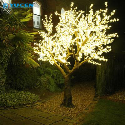 China Outdoor Decoration PVC Decoration LED Tree Light AC 110v Cherry Blossom Artificial Flower Tree Lights for sale