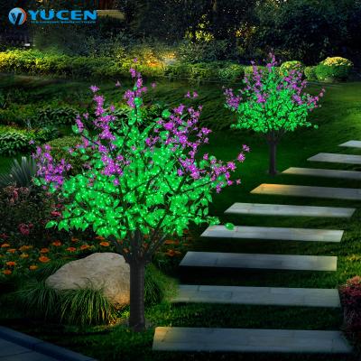 China Landscape Outdoor Garden LED Light Tree Flower Simulation Waterproof LED Artificial Tree Lights for sale