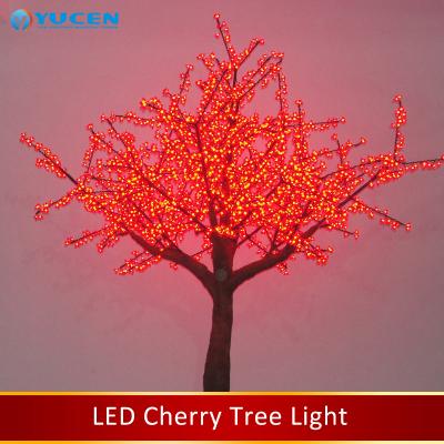 China Static H: 15ft Outdoor Led Light Red Artificial Christmas Tree Cherry Blossom Tree Lights for sale