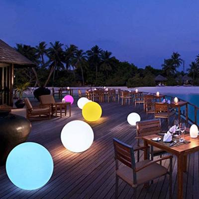 China Eco-friendly Solar Powered Swimming Pool Lighting RGBW Color Changing Remote Control Ball Beach Ball For Decoration for sale