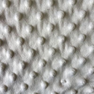 China Anti-Static Pinted And Bubbled Round Dot Super Soft Vevet / Velboa Fabric For Bedding, Sofa, Toys for sale