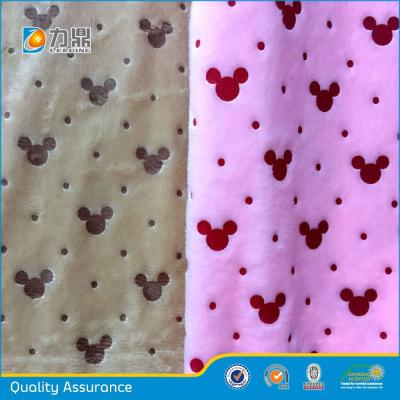 China Anti-static High Quality Printing Flocking Fabric Shiny Velvet For Pillow Cover Plush Toy for sale