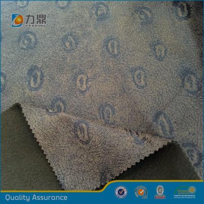 China Anti-static Hot Design Polyester Bronzing Printed Faux Suede Fabric for sale