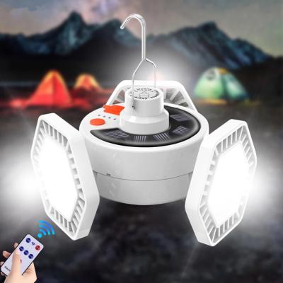 China Hot Sale Outdoor Folding Portable Tent Amazon Rechargeable Power Led Lighting Solar Camping Light for sale