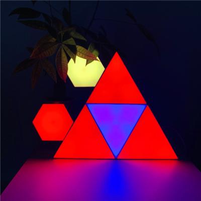 China Hexagonal Smart Remote Control Light Sensor Night Light Cololight Power Generation And Novelty LED Light Source RGB DIY Quantum Acceptable for sale