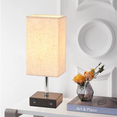 China 2021 Nordic Hot Sale E27 USB Night Light Table Lamp Modern Touch Decoration Bed Side From Amazon Led Rechargeable Modern Table Lamp for sale