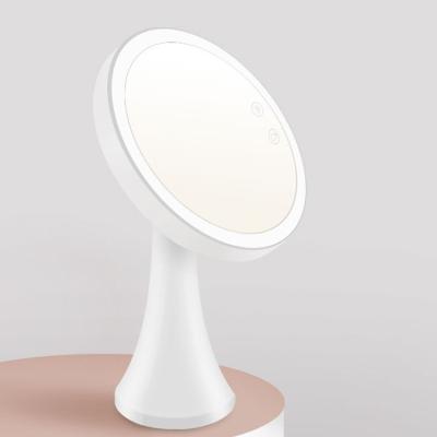 China Wholesale Hot Wholesale Round Magnifying USB Dressing Table Mirror Rechargeable Makeup Led Makeup Mirror With Light for sale