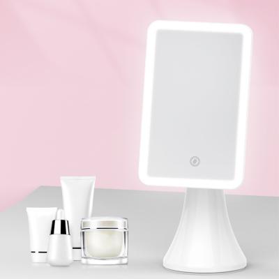 China Amazon hot selling lighted led makeup mirror usb wholesale custom moving foldable led vanity mirror with light for sale