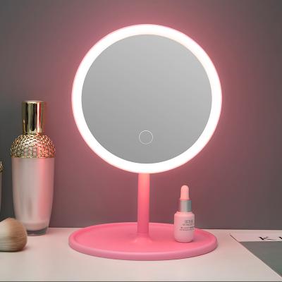 China Decorative Magnifying Lighted Illuminated Foldable Smart Makeup Mirror With Light for sale