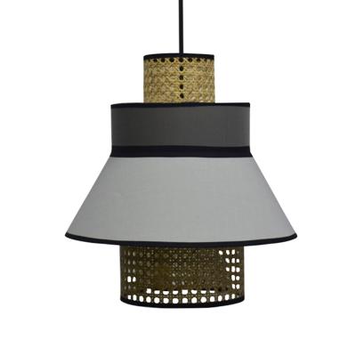 China Contemporary bamboo and fabric lighting accessories cover the pendant lampshade for sale