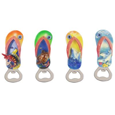 China Viable Wholesale Souvenir Resin Tourist Fridge Decorate Magnets Customize Logo Fridge Magnet Bottle Opener for sale