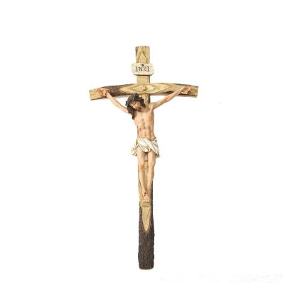 China China Resin Crafts Religious Jesus Cross Living Room Pendant Ornament Presents for sale