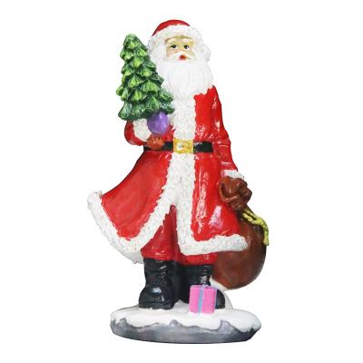 China Wholesale Crafts Santa Claus Statue Christmas Resin Ornaments Handcrafted Custom Decoration Gifts for sale