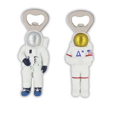 China Customized Viable Souvenir Wholesale Tourist Resin Opens Astronauts Fridge Magnets Bar Beer Bottle Opener for sale