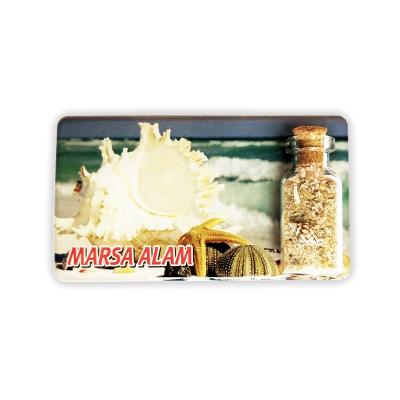 China Durable Wholesale Creative Tourists Fridge Magnet Souvenir Bottle Drift China Factory Epoxy Fridge Magnet for sale