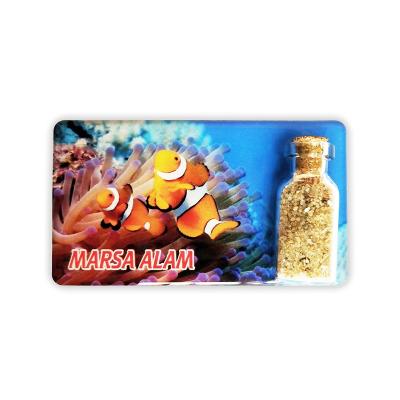 China Durable Wholesale Personalized Drift Bottle Creative Epoxy Fridge Magnet Home Decoration Tourist Souvenirs for sale