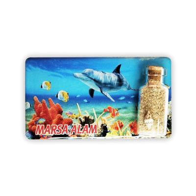 China Wholesale Drift Bottle Souvenir Fridge Magnet Ocean Style Epoxy Durable Tourist Fridge Magnet for sale