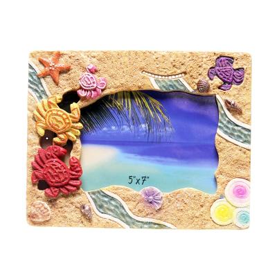 China Handmade Custom Resin Crafts Wholesale Home Decoration Gifts Picture Frame 5 x7 Inches Polyresin Photo Frames for sale