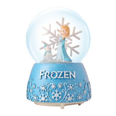 China Wholesale Custom Cute Cartoon Crystal Ball Music Box Resin Opens Snow Globe Musical Snow Globe Gift for sale