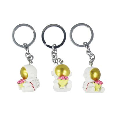 China Wholesale Promotion Souvenir Gifts Resin Opens Keychain Manufacturer Creative Astronaut Customization Figure Key Chains for sale