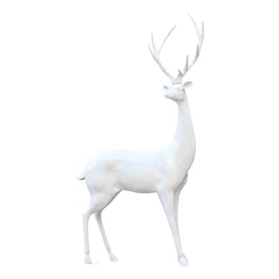 China Europe Outdoor Landscape Simulation Garden Christmas Sika Deer Animal Statues Ornaments Resin Fiberglass Deer Sculpture for sale