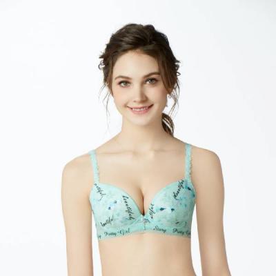 China Women's Brand Name Bra Floral Lace Bra RA0354 Breathable Green Lingerie Underwear for sale