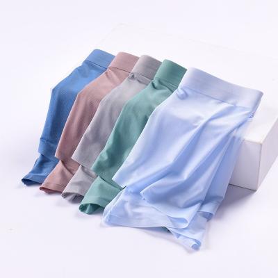 China China QUICK DRY professional manufacture underwear men shorts white ultrathin silk boxers for sale