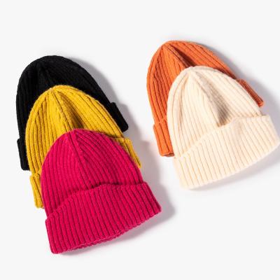 China New casual pure color knitted hat warm autumn and winter Europe and the United States famous designer hats brand wholesale for sale