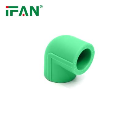 China IFAN Water Factory PPR Plastic Pipe Fittings And PPR Fittings 90 Degree Elbow For PPR Elbow for sale