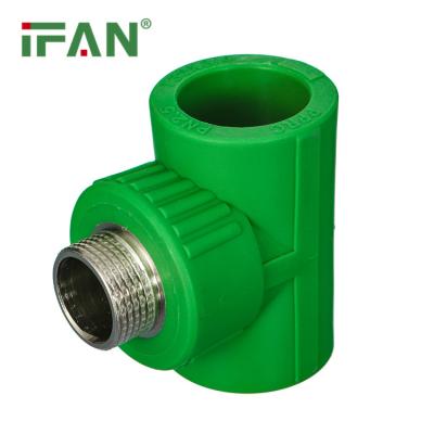 China Water Supply Ifan Factory PPR Tee 32MM or PPR Threaded Tee and PPR Male Threaded Tee for sale