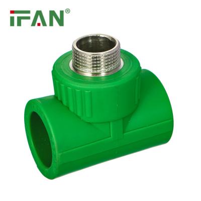 China Pipe Connector IFAN Factory Customized Size And Color Green PPR Stitch PPR Pipe Fittings For Water Supply for sale