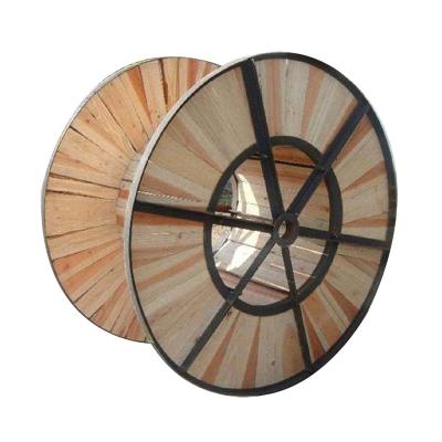 China Coiling steel and wooden spool cable drum with 900mm flange for sale