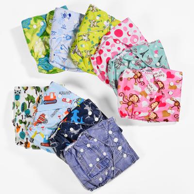 China China Manufacturers Printed Cotton Cloth Diapers Pocket Reusable Baby Cloth Washable Diaper for sale