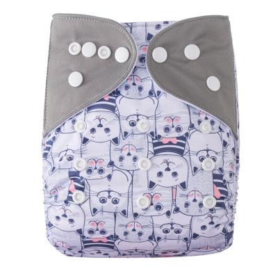 China Printed Reusable Diapers Cotton Nappies Covers Multilayer Washable Cloth Bamboo Diaper Panties For Potty Training Baby Kids for sale