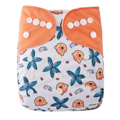 China Neutrals Baby Cloth Pouch Pacific Embroidered Diapers 7 Packs, 7 Bamboo Inserts, 1 Bag Baby Cloth Wet Diaper for sale