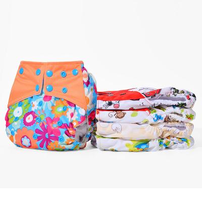 China Wholesale Printed Baby Cloth Newborn Diaper Inserts Adjustable Reusable Baby Breath Cloth Diapers For Sale for sale