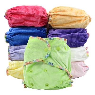 China Amazon Hot Selling Printed Bamboo Velvet All In One Cloth Diapers Reusable Fitted Baby Cloth Diaper Cloth Diaper for sale