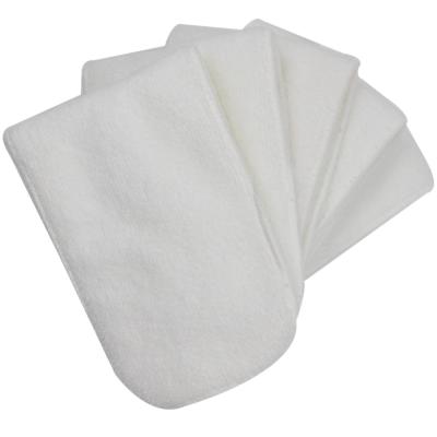 China Plain Weave 3 Layers Cloth Microfiber Absorbent Diaper Insert Liners Reusable Washable Urine Diaper Baby Changing Pads for sale