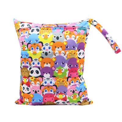 China PACKAGING BAG Wholesale 40 Design Baby Cloth Diaper Bag Wet Waterproof Diaper Bag Reusable Diaper Bag for sale